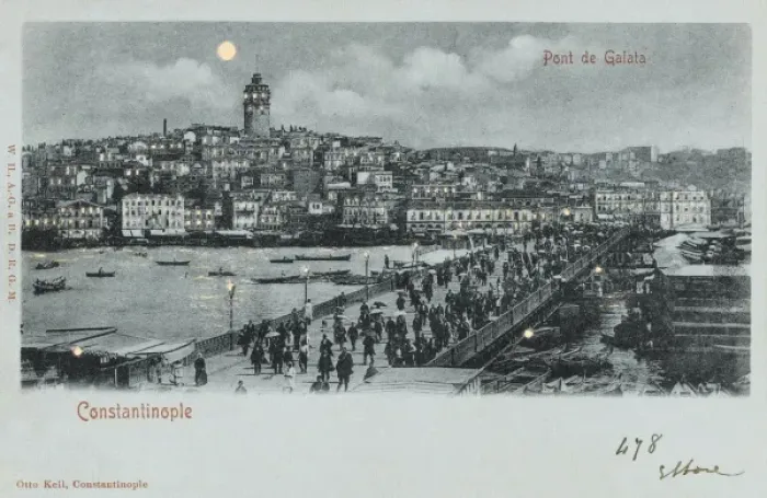 Framed Print : Galata Bridge - old view - Constantinople Framed Print : Galata Bridge - old view - Constantinople