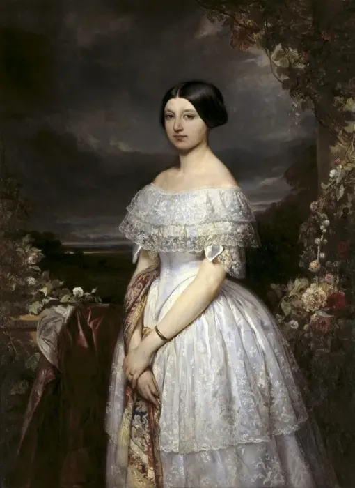Framed Print : GALLAIT, Louis (1810-1887). Portrait of Viscountess Framed Print : GALLAIT, Louis (1810-1887). Portrait of Viscountess