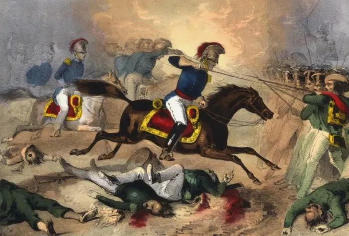 Framed Print : Gallant charge of the Kentuckians at the Battle of Buena Vis Framed Print : Gallant charge of the Kentuckians at the Battle of Buena Vis