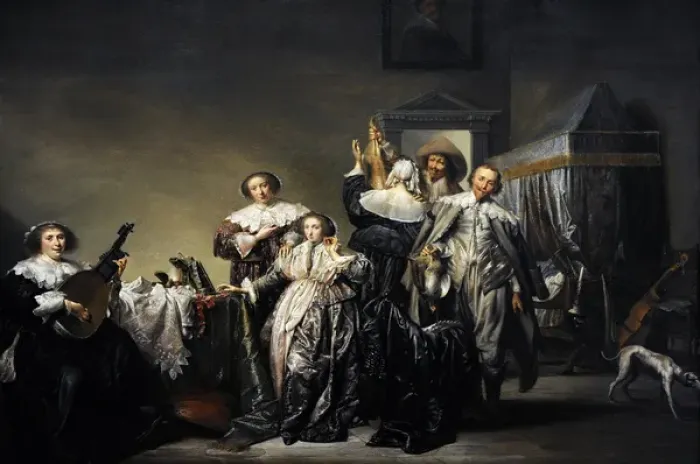 Framed Print : Gallant Company, 1633, by Pieter Codde (1599-1678) Framed Print : Gallant Company, 1633, by Pieter Codde (1599-1678)