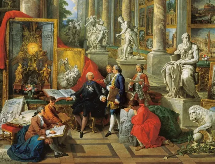Framed Print : Detail from Gallery with Views of Modern Rome Framed Print : Detail from Gallery with Views of Modern Rome