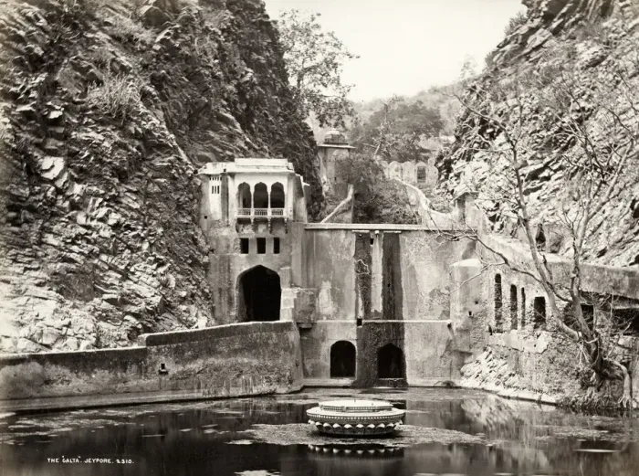 Framed Print : Galtaji, bathing pool, Jaipur, India Framed Print : Galtaji, bathing pool, Jaipur, India