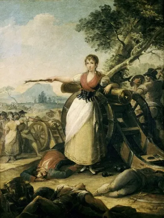 Framed Print : GALVEZ, Juan (1774-1848). Agustina of Aragon Framed Print : GALVEZ, Juan (1774-1848). Agustina of Aragon