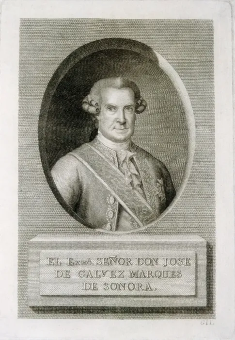 Framed Print : GALVEZ Y GALLARDO, Jose (1720-1787). Spanish Framed Print : GALVEZ Y GALLARDO, Jose (1720-1787). Spanish