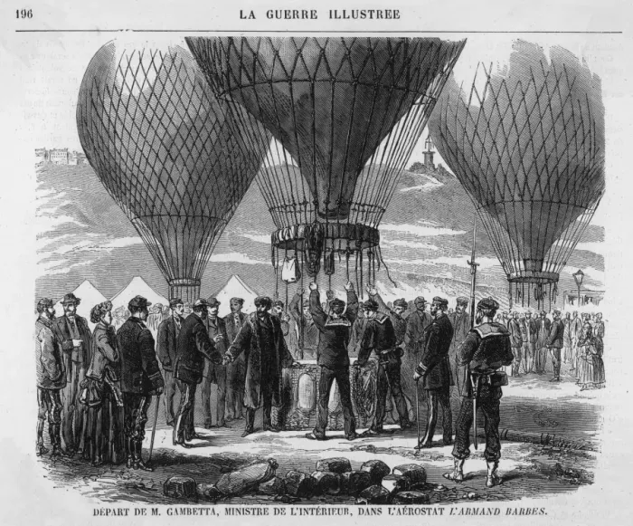 Framed Print : Gambetta in Balloon Framed Print : Gambetta in Balloon