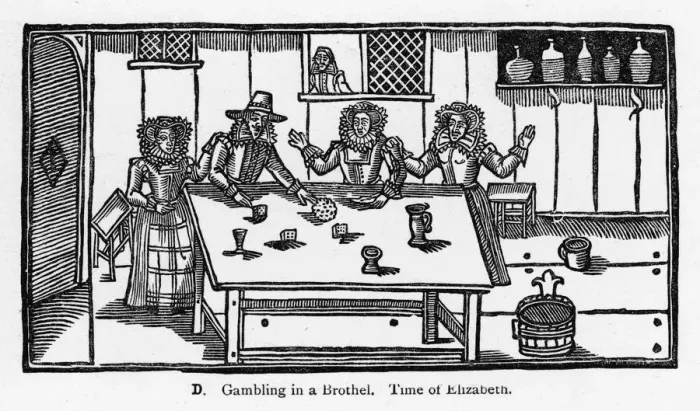 Framed Print : GAMBLING IN A BROTHEL Framed Print : GAMBLING IN A BROTHEL