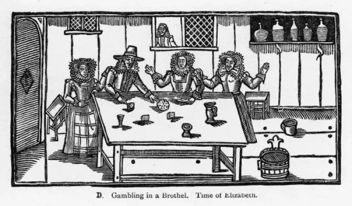 Framed Print : Gambling in a Brothel Framed Print : Gambling in a Brothel