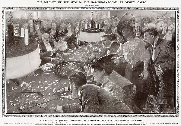 Gambling Room at Monte Carlo 1908