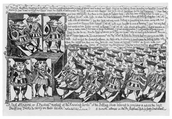 Framed Print : Gambling Satire 1853 Framed Print : Gambling Satire 1853