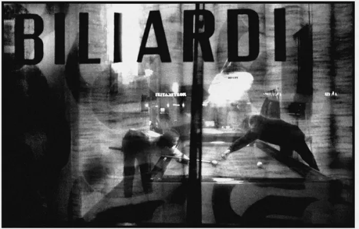 Framed Print : Game of billiards. bar in Viareggio, Italy Framed Print : Game of billiards. bar in Viareggio, Italy