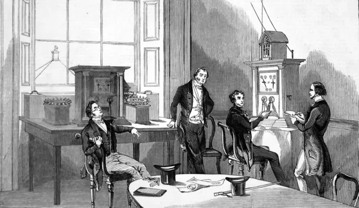 Framed Print : Game of chess by telegraph