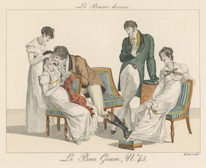 Framed Print : GAME / KISSING / FRANCE 1811 Framed Print : GAME / KISSING / FRANCE 1811
