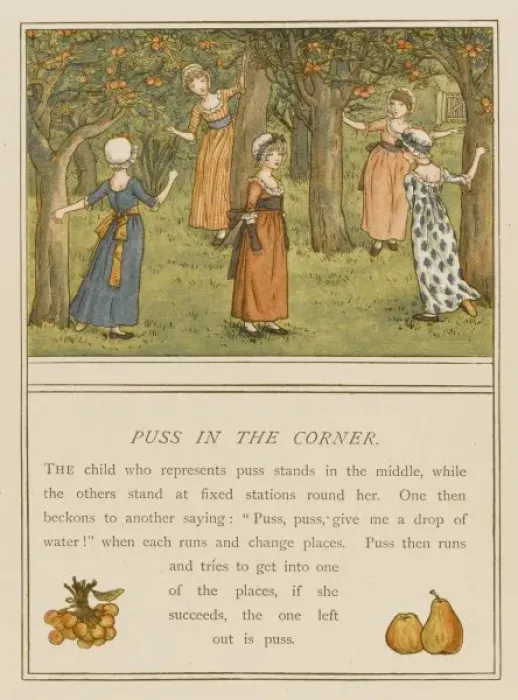 Framed Print : Game / Puss in Corner 1889 Framed Print : Game / Puss in Corner 1889