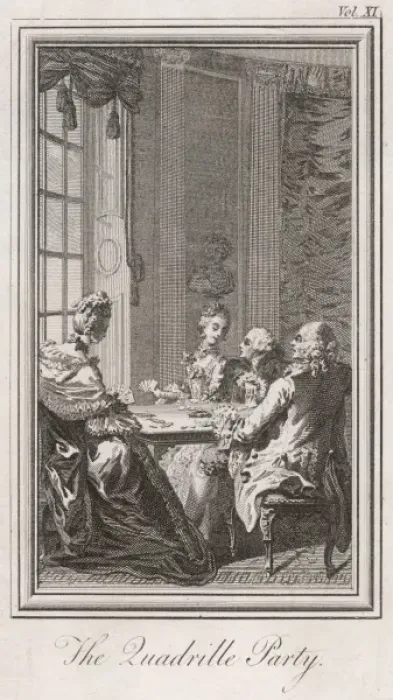 Framed Print : A Game of Quadrille Framed Print : A Game of Quadrille