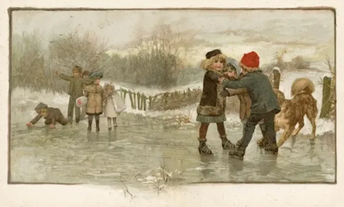 Framed Print : Game / Winter / Skating 1880 Framed Print : Game / Winter / Skating 1880