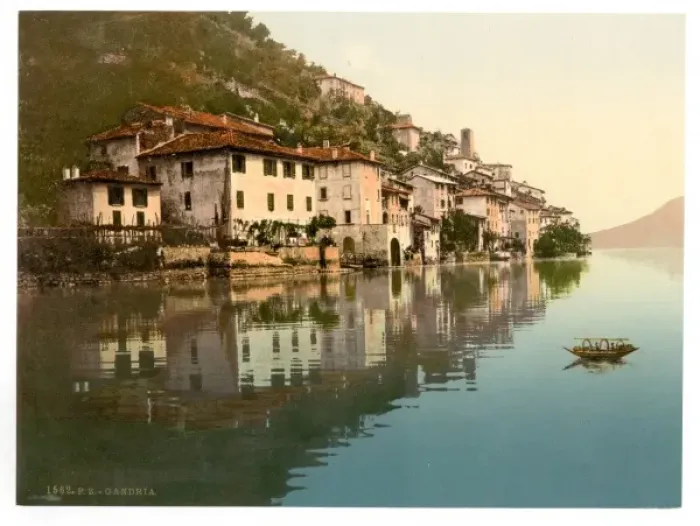 Framed Print : Gandria, general view, Tessin, Switzerland Framed Print : Gandria, general view, Tessin, Switzerland