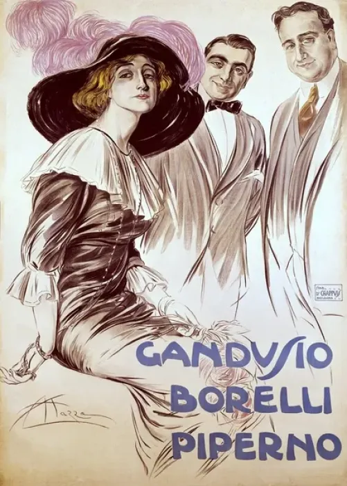 Framed Print : Gandusio Borelli Pipernos theatre company. Poster Framed Print : Gandusio Borelli Pipernos theatre company. Poster