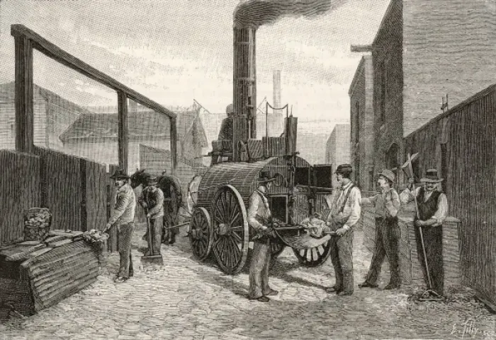 Framed Print : Garbage Burner 1894 Framed Print : Garbage Burner 1894