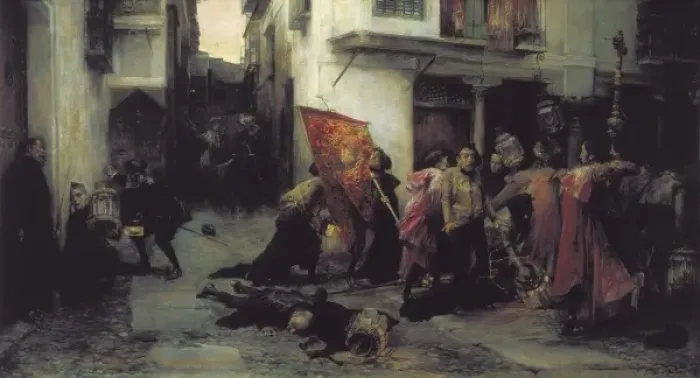 Framed Print : GARCIA RAMOS, Jos頨1852-1912). Que viene el