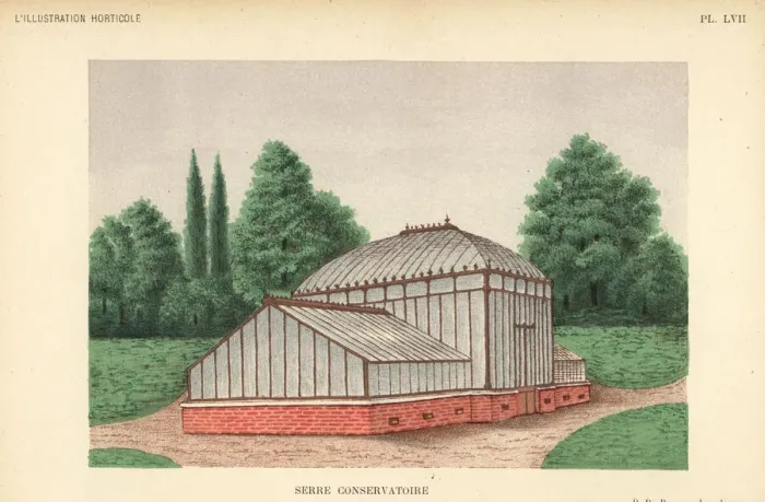 Framed Print : Garden architecture, greenhouse or conservatory Framed Print : Garden architecture, greenhouse or conservatory