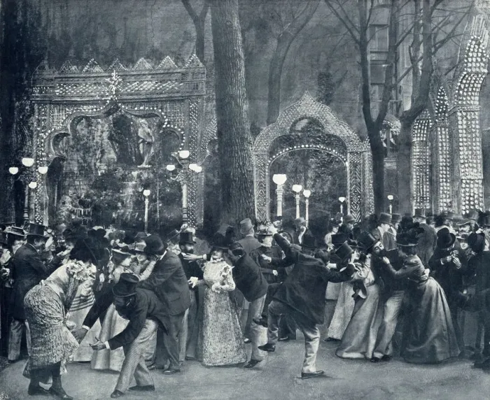 Framed Print : In the garden of the Bal Bullier, Paris Framed Print : In the garden of the Bal Bullier, Paris