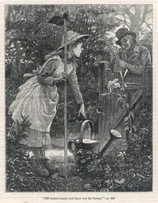 Framed Print : Garden Chat 19C Framed Print : Garden Chat 19C