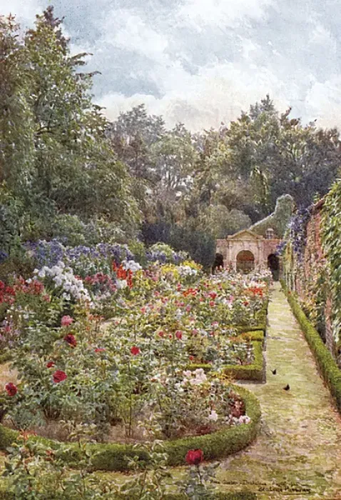 Framed Print : Garden / Drakelowe 1908 Framed Print : Garden / Drakelowe 1908