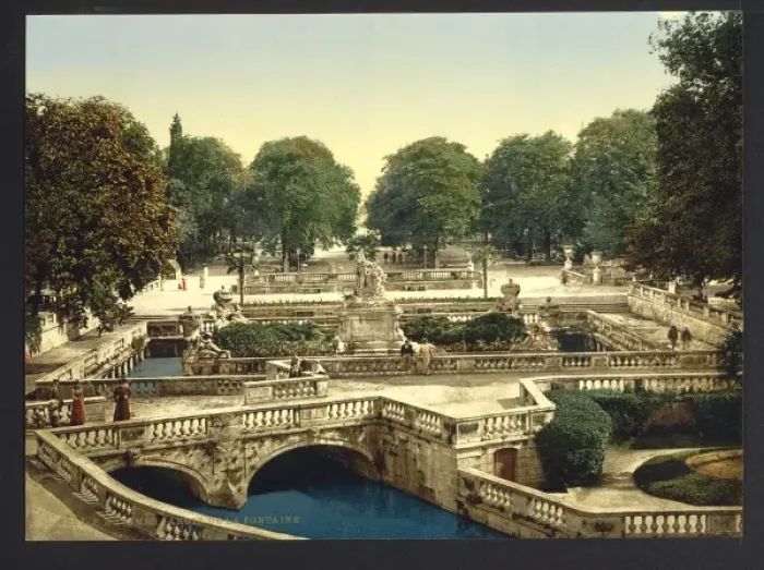 Framed Print : Garden of the Fountains, Nimes, France Framed Print : Garden of the Fountains, Nimes, France