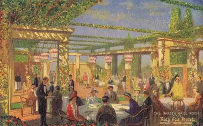Framed Print : The Garden Grill Room of the Mayfair Hotel, Berkeley Square Framed Print : The Garden Grill Room of the Mayfair Hotel, Berkeley Square