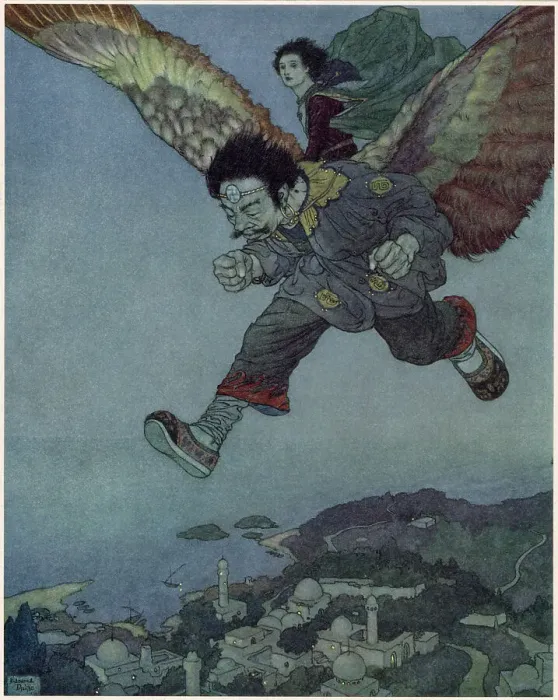 Framed Print : The Garden of Paradise - Edmund Dulac Framed Print : The Garden of Paradise - Edmund Dulac