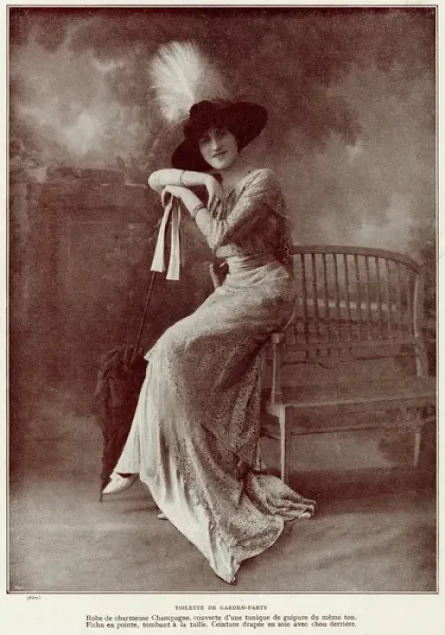 Framed Print : Garden-party frock 1910 Framed Print : Garden-party frock 1910