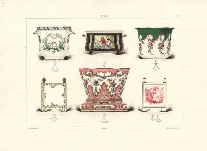 Framed Print : Garden porcelain Framed Print : Garden porcelain