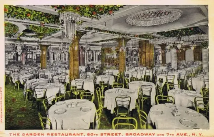 Framed Print : The Garden Restaurant, New York Framed Print : The Garden Restaurant, New York