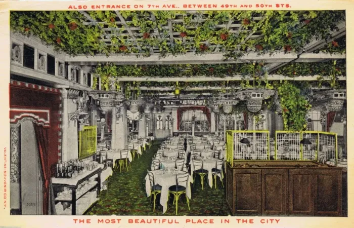 Framed Print : The Garden Restaurant, New York Framed Print : The Garden Restaurant, New York