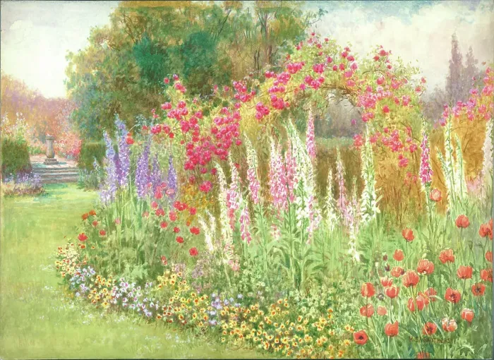 Framed Print : Garden Scene Framed Print : Garden Scene
