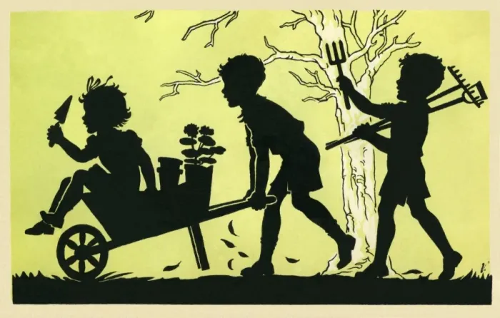 Framed Print : Garden silhouette Framed Print : Garden silhouette