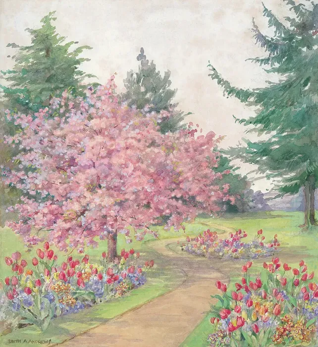 Framed Print : Garden (tulips)- Gardens Framed Print : Garden (tulips)- Gardens