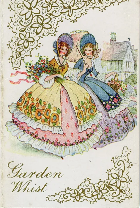 Framed Print : Garden Whist playing cards scorecard Framed Print : Garden Whist playing cards scorecard