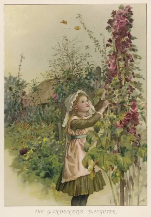 Framed Print : GARDENERs DAUGHTER 1890 Framed Print : GARDENERs DAUGHTER 1890