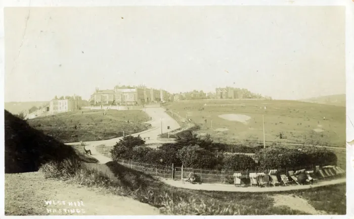 Framed Print : The Gardens (This is where West Hill CafA is now), West Hill, Hastings, Sussex, England Framed Print : The Gardens (This is where West Hill CafA is now), West Hill, Hastings, Sussex, England