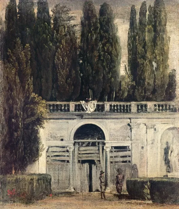 Framed Print : The Gardens of the Villa Medici in Rome Framed Print : The Gardens of the Villa Medici in Rome