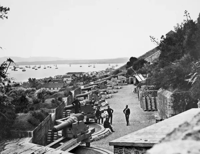 Framed Print : Gardiners Battery, Gibraltar Framed Print : Gardiners Battery, Gibraltar