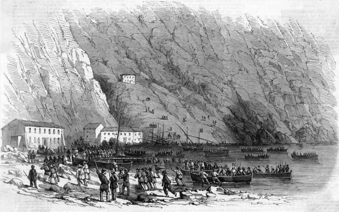 Framed Print : GARIBALDI LANDS / CALABRIA Framed Print : GARIBALDI LANDS / CALABRIA