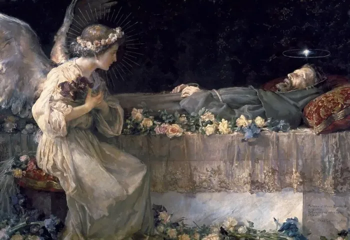 Framed Print : GARNELO ALDA, Jos鮠'The Death of Saint Francis Framed Print : GARNELO ALDA, Jos鮠'The Death of Saint Francis