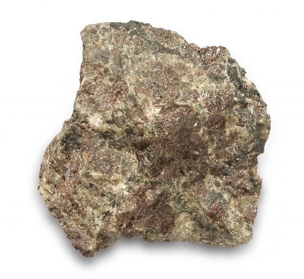 Garnet-bearing rock, collected at Karin Hill, Neilgherries, India by Dr Benza c.1837