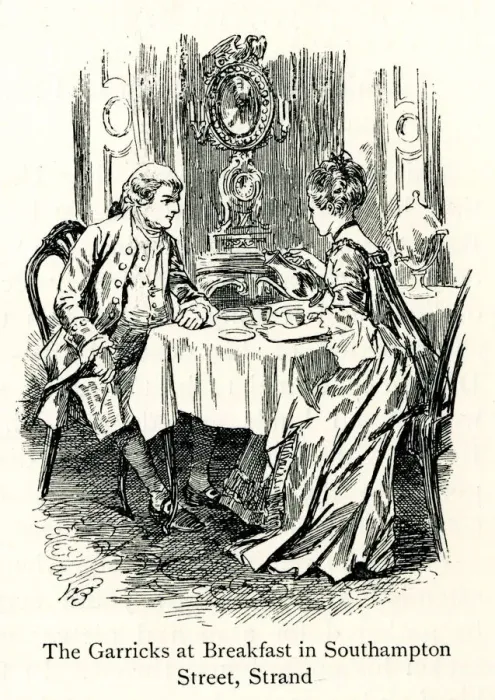 Framed Print : The Garricks at breakfast, Southampton Street, London Framed Print : The Garricks at breakfast, Southampton Street, London