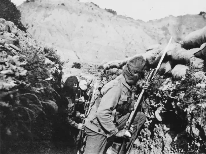 Framed Print : Gas alarm at Gallipoli WWI Framed Print : Gas alarm at Gallipoli WWI