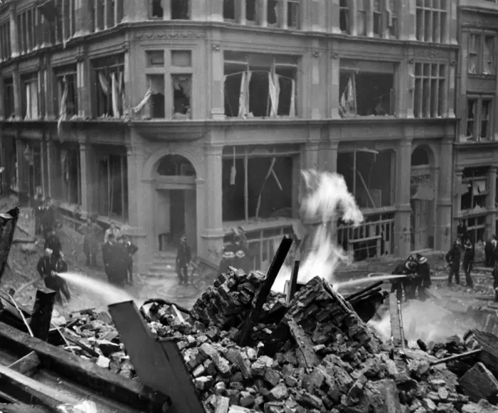 Framed Print : Gas explosion, Godliman Street, City of London Framed Print : Gas explosion, Godliman Street, City of London