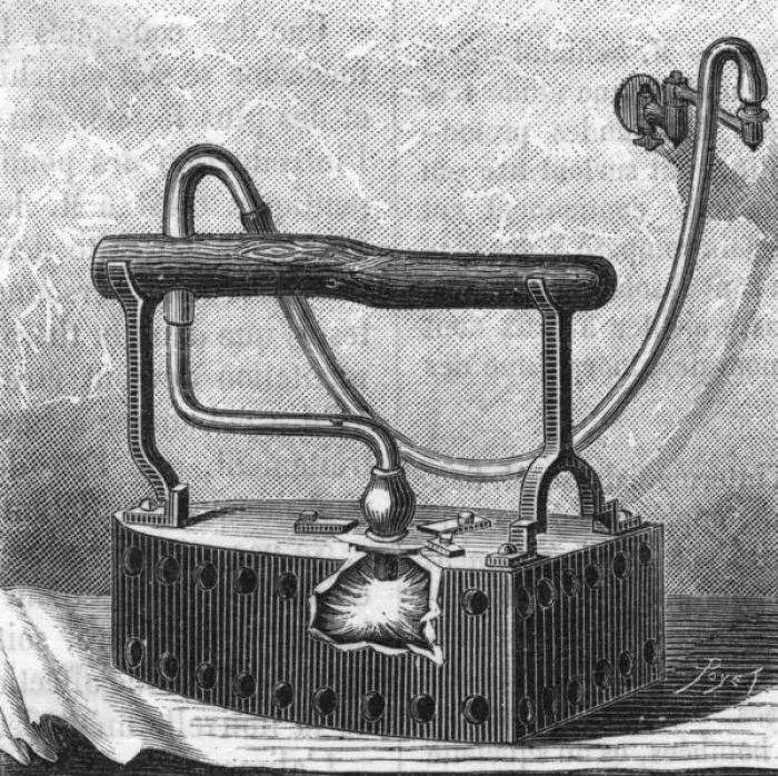 Framed Print : Gas iron, 1884 Framed Print : Gas iron, 1884