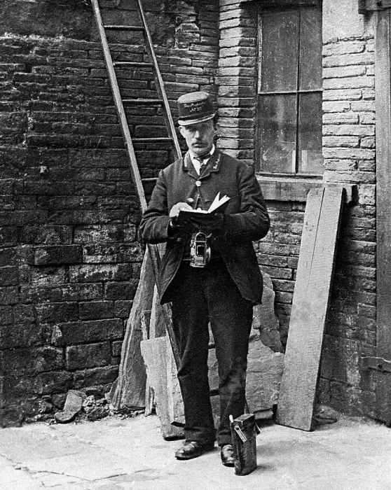 Framed Print : Gas Meter Reader Victorian period Framed Print : Gas Meter Reader Victorian period